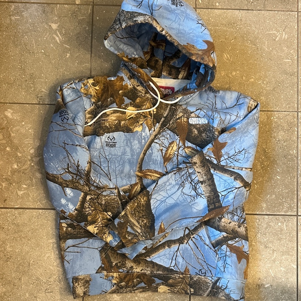 Empyre Blue and Brown Camouflage Hoodie